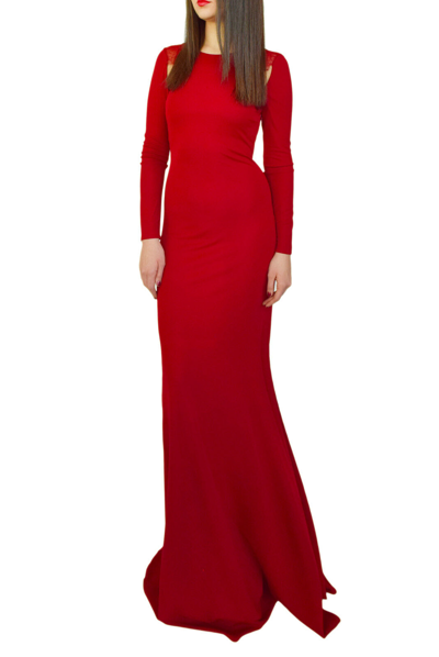 Pre-owned Roberto Cavalli Maxi Dress In Red