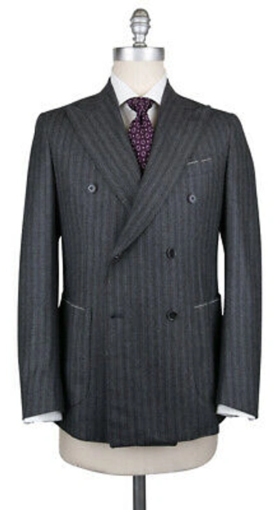 Pre-owned Luigi Borrelli Dark Gray Wool Striped Suit - (lb203330r7x3)