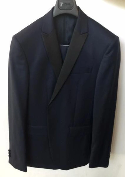 Pre-owned Versace Collection Wool Tuxedo In Blue
