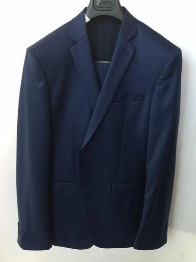 Pre-owned Versace Collection Wool Tailored Suit In Blue