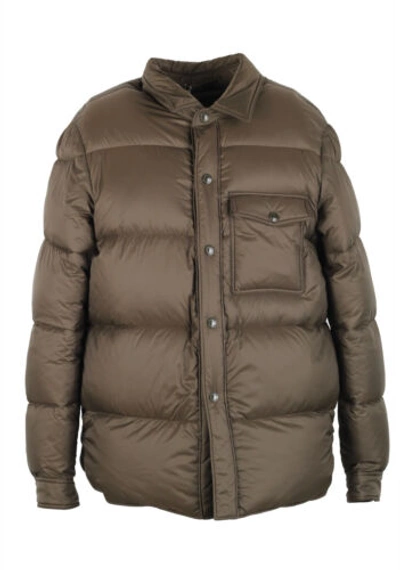 Pre-owned Tom Ford Taupe Quilted Down Jacket Coat Size 50 / 40r U.s. Outerwear Jacket In Brown