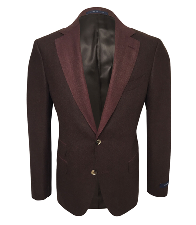 Pre-owned Pal Zileri Men's Maroon 100% Wool Jacket Regular Fit, Size 48,50,52,54,56,58 In Red