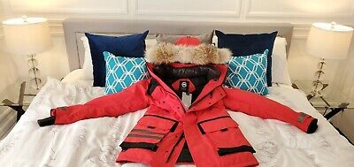 Pre-owned Canada Goose Brand Grey Label Sunfire Red  Erickson Parka Men Size Medium Mm