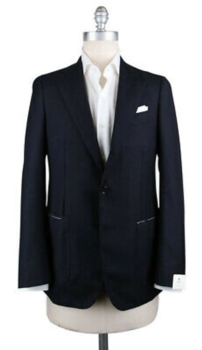 Pre-owned Luigi Borrelli Midnight Navy Blue Sportcoat - (lbgusb2093)