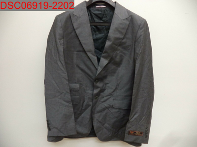 Pre-owned Connaisseur Paris Men's Dark Grey 3 Pc. Double Breasted U Vest Slim Fit Suit, 56 In Gray