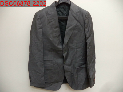 Pre-owned Connaisseur Paris Men Dark Grey 3 Pc. Double Breasted U Vest Slim Fit Suit, 50 In Gray