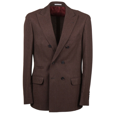 Pre-owned Brunello Cucinelli Reddish-brown Soft Woven Cashmere Sport Coat 40r (eu 50)