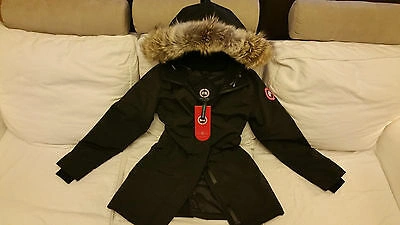 Pre-owned Canada Goose Brand "red Label" Edition Ladies Black  Victoria S Parka Jacket