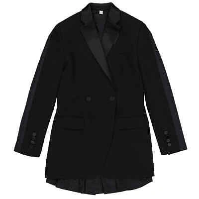 Pre-owned Burberry Black Wool And Taffeta Cut-out Back Tuxedo Jacket