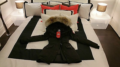 Pre-owned Label Edition Brand Red  Black Canada Goose Trillium Xs Parka Jacket