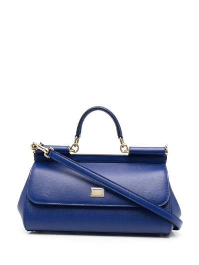 Dolce & Gabbana Medium Sicily Shoulder Bag In Blue