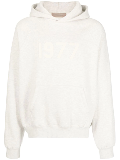 Essentials '1977' Print Hoodie In Grey