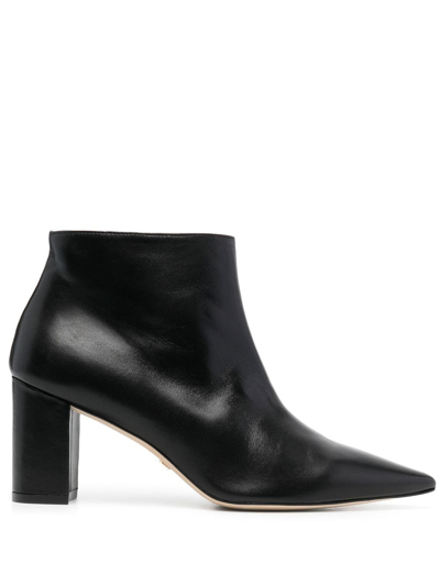Stuart Weitzman 75mm Block Heel Ankle Boots In Black