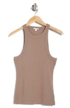 James Perse Ribbed Knit Tank In Hazel