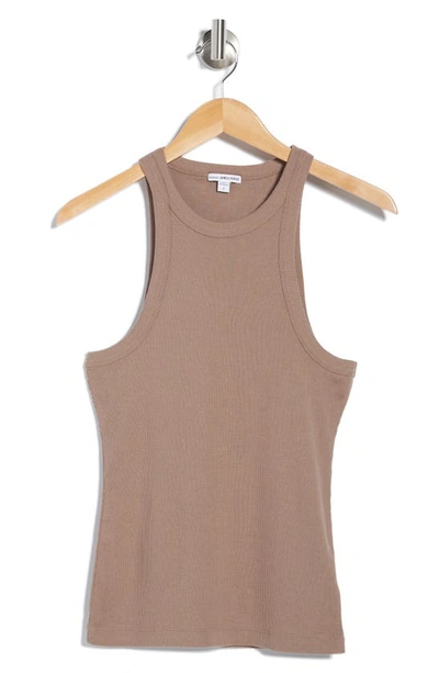 James Perse Ribbed Knit Tank In Hazel
