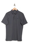 Travismathew Excursion Knit Polo In Heather Black