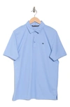 Travismathew Excursion Knit Polo In Heather Blue