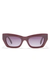 Bcbgmaxazria 57mm Chunky Kitten Sunglasses In Plum