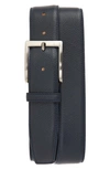 To Boot New York Leather Belt In Bott Navy/ Blue