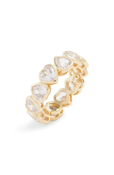 Adinas Jewels Cubic Zirconia Bezel Eternity Ring In Gold