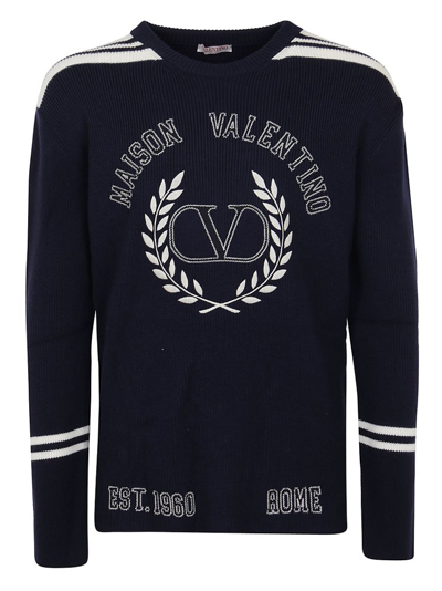 Valentino Crewneck Long In Navy