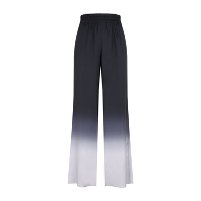 The Row Avant Ombré Relaxed Silk Shantung Pants In Blc Black Lilac