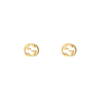 Gucci 18kt Yellow Gold Interlocking G Stud Earrings In Yellow
