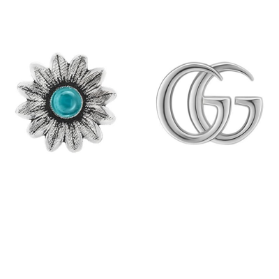 GUCCI GUCCI DOUBLE G FLOWER STUD EARRINGS