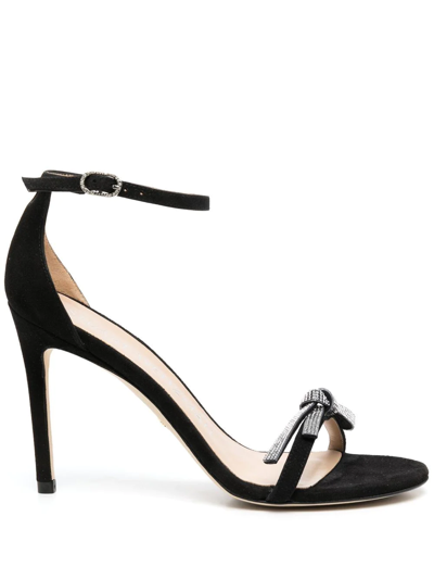 Stuart Weitzman 100mm Open-toe Platform Sandals In Black