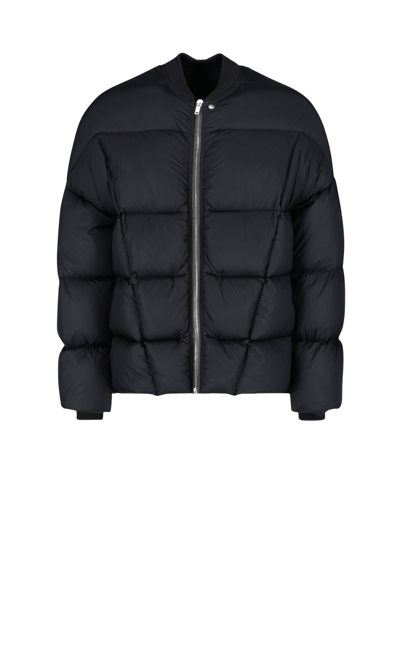 Rick Owens Quilted Down Jacket In Black