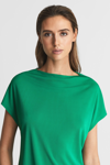 Reiss Poppy High Neck Top In Green