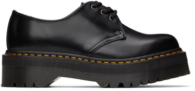 Dr. Martens 1461 Smooth Leather Platform Shoes In Schwarz