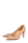 Christian Louboutin Kate Pointed Toe Pump In Nude 1