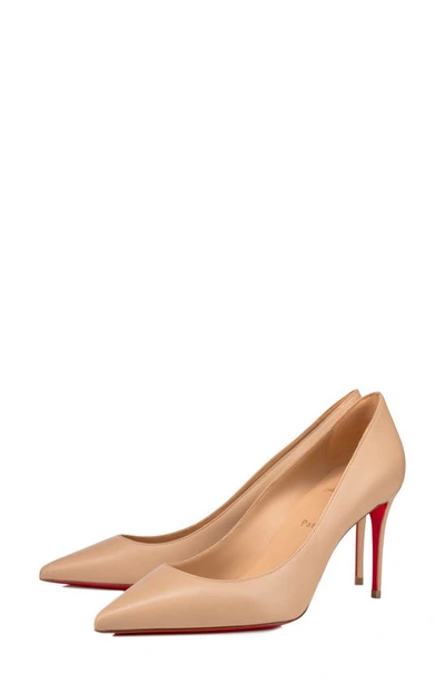 Christian Louboutin Iriza 100 Patent-leather Courts In Nude 1