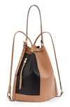 ALLSAINTS ALPHA TWO-TONE LEATHER BACKPACK