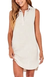 Bella Dahl Sleeveless A-line Minidress In Soft Tan