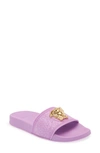 Versace Palazzo Pool Rubber Slides In Purple