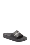 Balenciaga Logo-embossed Rubber Pool Sliders 4-8 Years In Black