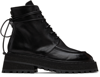 Marsèll Carro Ridged-sole Leather Boots In 666 Black