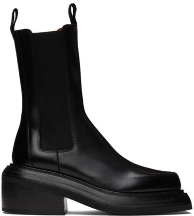 Marsèll Black Cassetto Beatles Boots In 666 Black