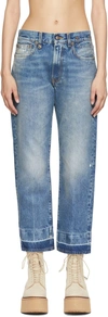 R13 BLUE BOYFRIEND JEANS