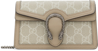 Gucci Beige Super Mini Dionysus Gg Bag In 9683 Beige M.whit/oa