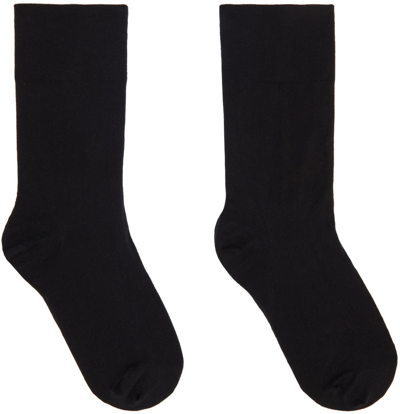 Wolford Black Velvet Socks In 7005 Black
