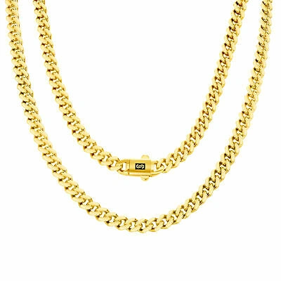 Pre-owned Nuragold 10k Yellow Gold Royal Monaco Miami Cuban Link 6mm Chain Pendant Necklace 28"