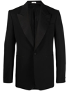 Alexander Mcqueen Single-breasted Wool Grain-de-poudre Suit Jacket In Black