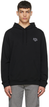 Apc Logo-print Pullover Hoodie In Black