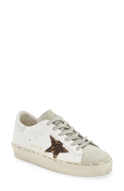 Golden Goose Hi Star Animal-print Court Sneakers In White Ice Beige