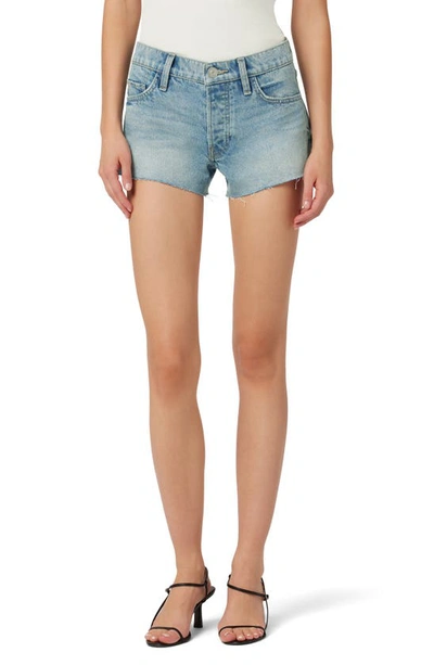 Hudson Lori Rigid Denim Cut-off Shorts In Blue