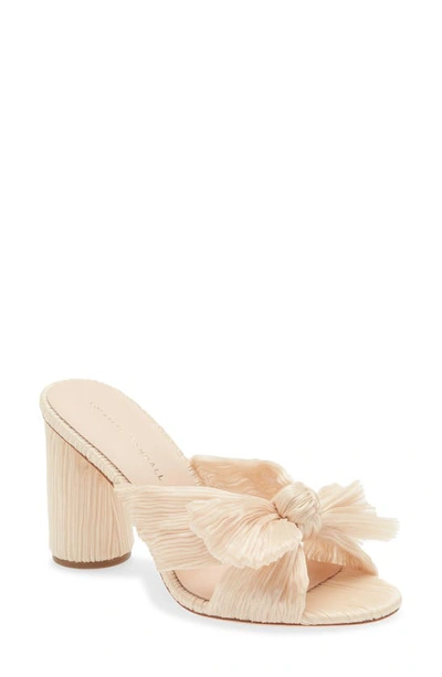 Loeffler Randall Penny Knotted Lamé Sandal In Almond