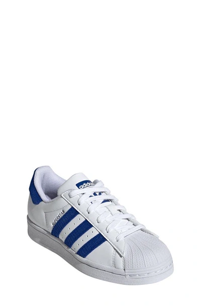 Adidas Originals Kids' Superstar Sneaker In White/ Royal Blue/ White ...
